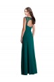 Discount Long A-Line Lace and Chiffon Bridesmaid Dress with Open Back UK