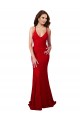 Discount Low Back V-Neckline Floor Length Formal Lace Bridesmaid Dress / Prom Dress UK