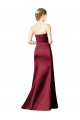 Discount Strapless Satin Bridesmaid Dress with Asymmetrical Draped Bodice UK