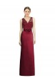 Discount Full Length Sleeveless Satin Bridesmaid Dress with Lace Bodice UK
