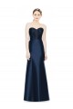 Discount Full Length Strapless Satin Bridesmaid Dress with Lace Sweetheart Neckline UK