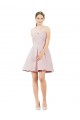 Discount Short Knee Length Sweetheart Satin Cocktail Bridesmaid Dress UK