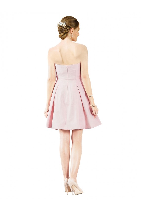 Discount Short Knee Length Sweetheart Satin Cocktail Bridesmaid Dress UK