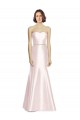 Discount Long Sweetheart Satin Bridesmaid Dress with Slim Beaded Sash UK