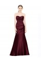 Discount Mermaid Sweetheart Soft Formal Satin Bridesmaid Dress / Prom Dress with Pleats UK