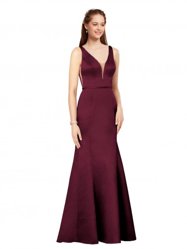 Discount Sexy Formal Satin Bridesmaid Dress / Prom Dress with Side Cutouts UK