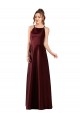 Discount Sleek Satin Bridesmaids Dress with Pockets UK