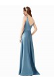 Discount Classic Satin V-Neck A-Line Bridesmaids Dress with Pockets UK
