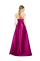 Discount Sleeveless V-Neck Long Satin Bridesmaid Dress / Prom Dress with Bow Waist UK