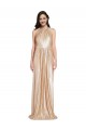 Discount Floor Length Halter Neck Sparkling Formal Sequin Bridesmaid Dress / Prom Dress with Pleats UK