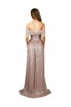 Discount Strapless Scoop Neck Off the Shoulder Long Formal Sequin Bridesmaid Dress / Prom Dress with High Slit UK