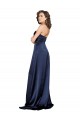 Discount Knotted Sweetheart Formal Silky Satin Bridesmaid Dress / Prom Dress with High Side Split UK