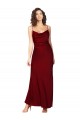 Discount Cowl Neck Low Back Formal Silky Satin Bridesmaid Dress / Prom Dress with Thin Back Straps UK