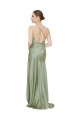 Discount Formal Silky Satin Bridesmaid Dress / Prom Dress with Bias Cut Skirt UK