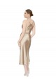 Discount Empire Waist Formal Silky Satin Cocktail Midi Bridesmaid Dress / Prom Dress UK