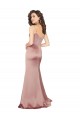 Discount Floor Length Formal Silky Satin Bridesmaid Dress / Prom Dress with Front Skirt Slit UK