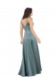Discount Formal Silky Satin Floor-Length Long Bridesmaid Dress / Prom Dress with V-Neckline UK