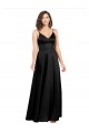 Discount Formal Silky Satin Floor-Length Long Bridesmaid Dress / Prom Dress with V-Neckline UK