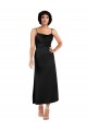 Discount Cowl Neck Formal Tea-Length Short Silky Satin Bridesmaid Dress / Cocktail Prom Dress with Skirt Slit UK