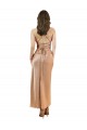 Discount Cowl Neck Formal Silky Satin Midi Length Bridesmaid Dress / Cocktail Prom Dress Low Back UK