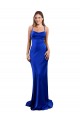 Discount Open Back Cowl Neck Long Formal Silky Satin Bridesmaid Dress / Prom Dress UK