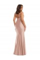 Discount Deep V-Neck Formal Silky Satin Mermaid Bridesmaid Dress / Prom Dress with Side Slit UK