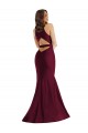 Discount Plunge Neckline Cutout Low Back Formal Silky Satin Mermaid Bridesmaid Dress / Prom Dress UK