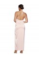 Discount One Shoulder Full Length Long Silky Satin Bridesmaid Dress / Prom Dress with Thigh Split UK