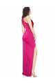 Discount One Shoulder Long Full Length Formal Silky Satin Bridesmaid Dress / Prom Dress with Front Side Split UK