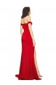 Discount Off the Shoulder Sweetheart Bustier Style Formal Silky Satin Bridesmaid Dress / Prom Dress with Side Split UK