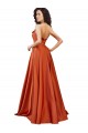 Discount Strapless Sweep Train Formal Silky Satin Bridesmaid Dress / Prom Dress with Pleats UK