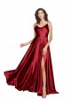 Discount Cowl Neckline Long Formal Silky Satin Bridesmaid Dress / Prom Dress with Spaghetti Straps UK