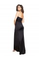 Discount Full Length One Shoulder Ruffled Long Formal Silky Satin Bridesmaid Dress / Prom Dress with High Slit UK