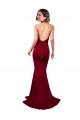 Discount Halter Mermaid Plunge V-Neckline Open Back Bow Tie Formal Spandex Bridesmaid Dress / Prom Dress UK