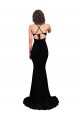 Discount Fishtail Shaped V-Neck Open Back Formal Spandex Bridesmaid Dress / Prom Dress UK