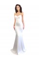 Discount Sweetheart Strapless High Neck Long Formal Crepe Bridesmaid Dress / Prom Dress UK