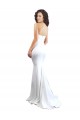 Discount Sweetheart Strapless High Neck Long Formal Crepe Bridesmaid Dress / Prom Dress UK