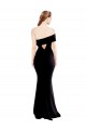 Discount Asymmetrical Draped Off the Shoulder Banded Formal Crepe Bridesmaid Dress / Prom Dress UK