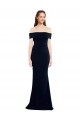 Discount Off the Shoulder Fitted Formal Crepe Bridesmaid Dress / Prom Dress with Back Cut Out UK
