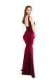 Discount Square Neckline and Backline Fitted Formal Crepe Bridesmaid Dress / Prom Dress UK