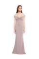 Discount Knotted Off the Shoulder Formal Crepe Bridesmaid Dress / Prom Dress with Cut-Out Back UK