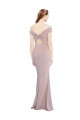 Discount Knotted Off the Shoulder Formal Crepe Bridesmaid Dress / Prom Dress with Cut-Out Back UK