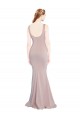 Discount Sleeveless Scoop Neck Fully Lined Formal Crepe Bridesmaid Dress / Prom Dress UK