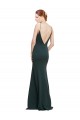 Discount Deep V-Neck and Back Long Formal Crepe Bridesmaid Dress / Prom Dress UK