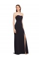 Discount Strapless Bodycon Long Formal Crepe Bridesmaid Dress / Prom Dress with High Slit UK