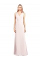 Discount V-Neck Keyhole Back Crepe Trumpet Bridesmaid Dress / Prom Dress UK