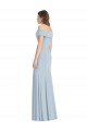 Discount Cuffed Off the Shoulder Long Trumpet Bridesmaid Dress / Prom Dress UK
