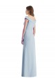 Discount Romantic Off the Shoulder Long Maxi Bridesmaid Dress with Side Slit UK