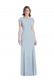 Discount Bateau Neck Cap Sleeves Open Back Trumpet Bridesmaid Dress / Prom Dress UK