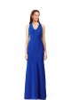 Discount Halter V-Neck Long A-Line Formal Crepe Bridesmaid Dress / Prom Dress UK